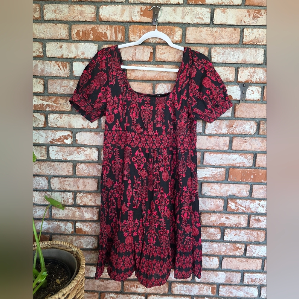 H&M Black and Red Mini Dress